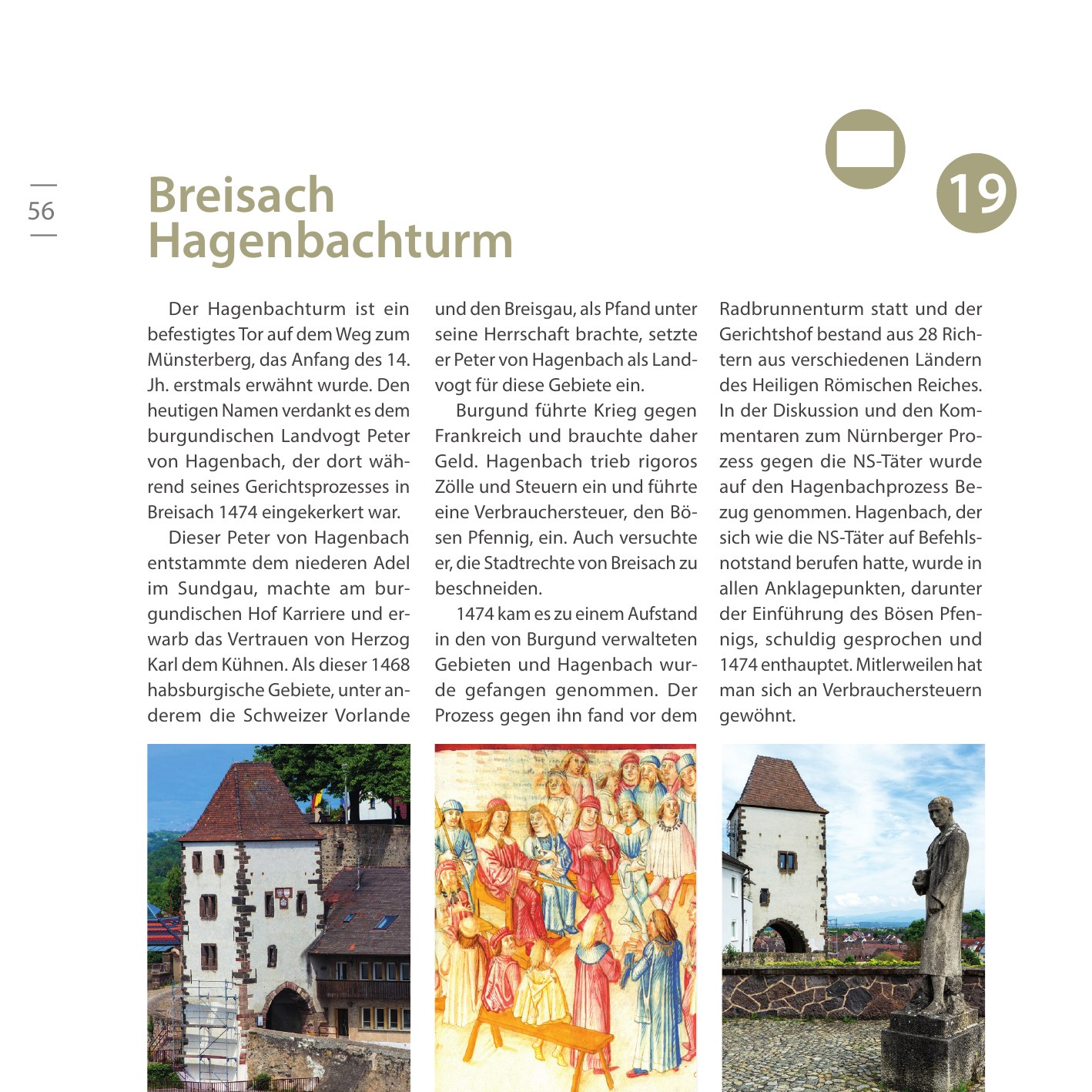 Linke Seite der Entdeckung zum Hagenbachturm in Breisach