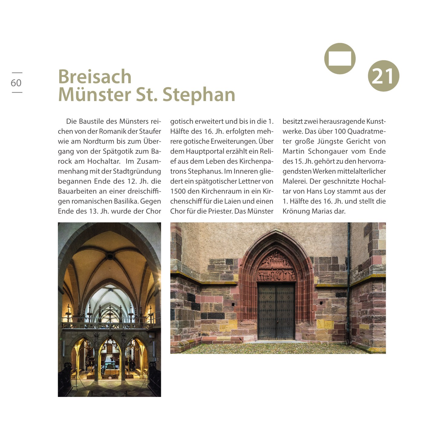 Linke Seite der Entdeckung zum Münster St. Stephan in Breisach