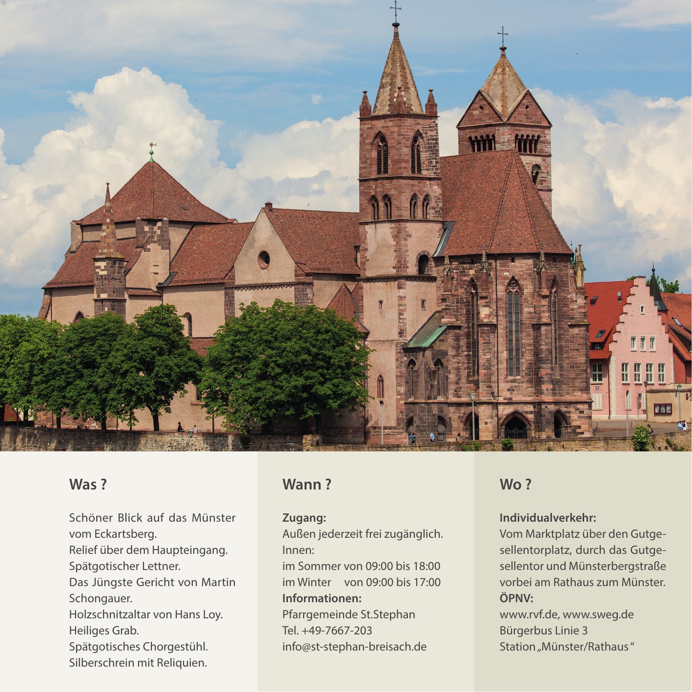 Rechte Seite der Entdeckung zum Münster St. Stephan in Breisach