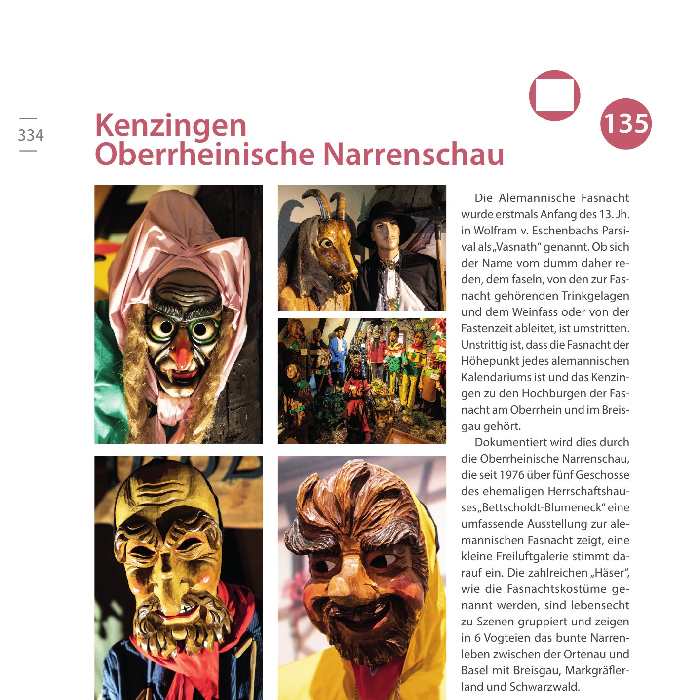 Linke Seite der Entdeckung zur Oberrheinischen Narrenschau in Kenzingen