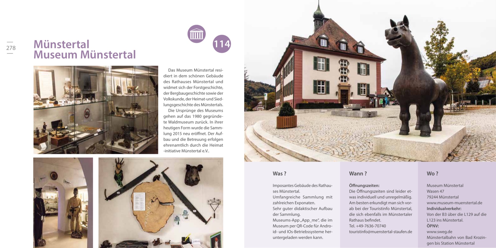 Doppelseite zum Museum Münstertal