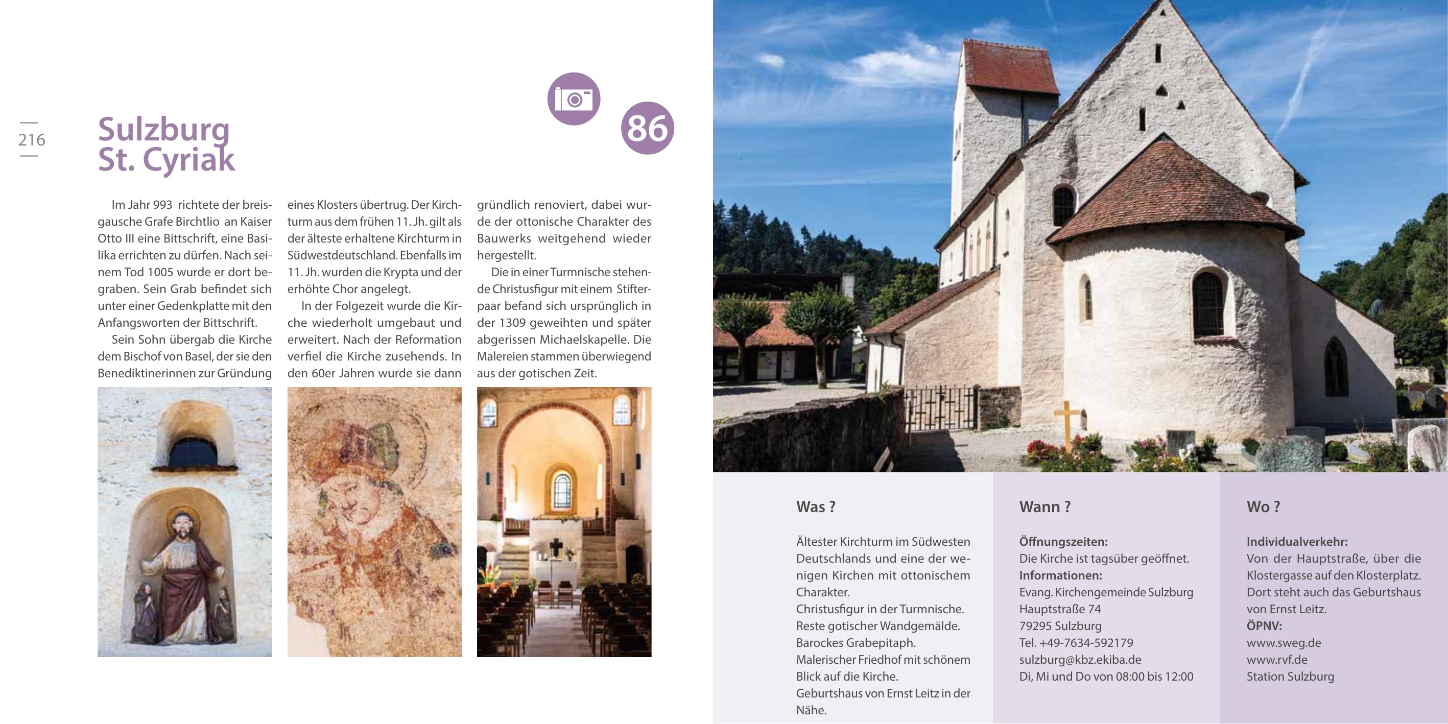 Doppelseite zur Kirche St. Cyriak in Sulzburg